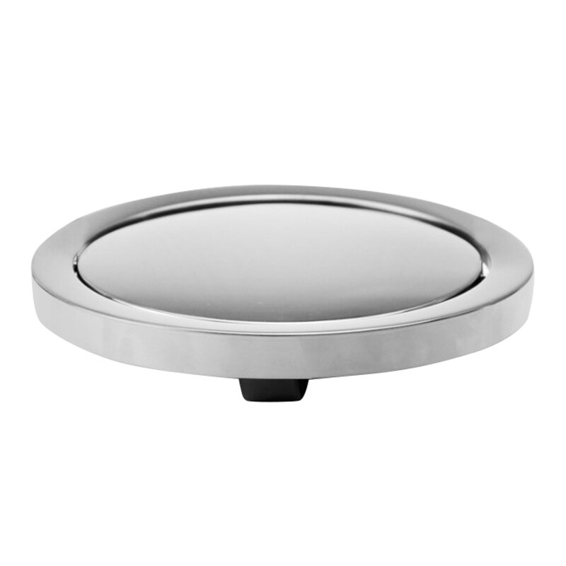 Kitchen Flap Lid Stainless Steel Flush Recessed Built-In Balance Flap Cover Trash Bin Garbage Can Trash Lid Kitchen Counter: silver
