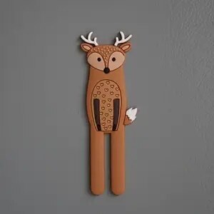 Animal Magnetic Hooks Multifunctional Removable Decorative Fridge Sticker Refrigerator Message Magnet Key Holder: deer