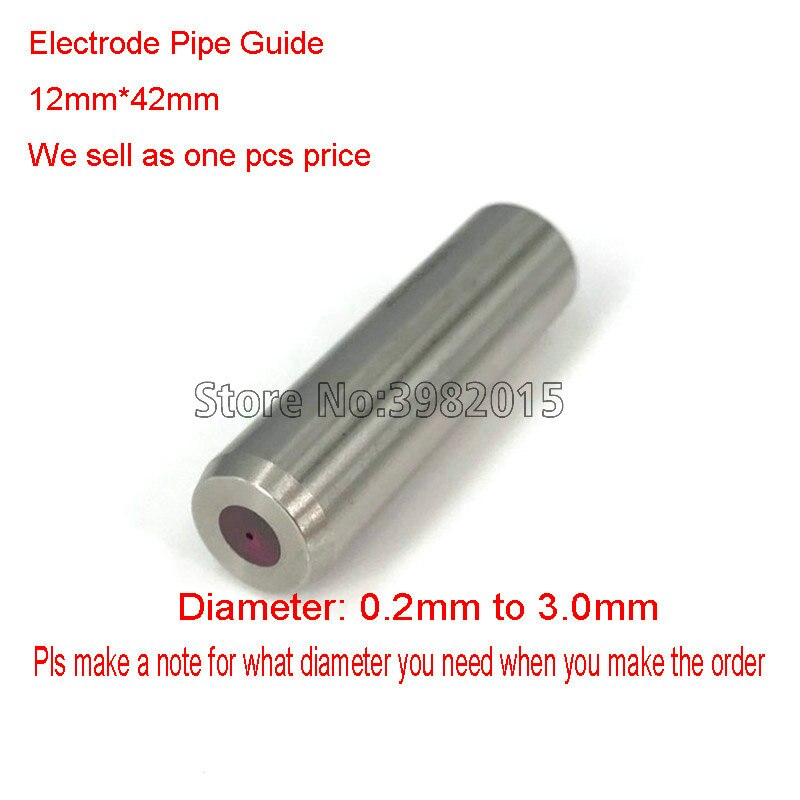 WEDM Ceramic Ruby Electrode Tube Pipe Guide OD12*42mm 0.20 to 3.0mm for WEDM Drilling Hole Machine