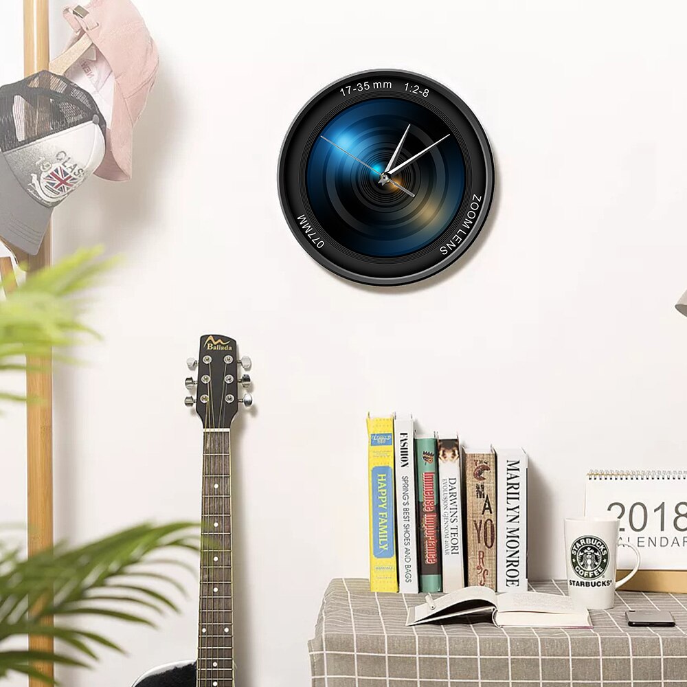Photography Zoom Color Photo ISO Exposure Custom Print Watch Camera Len Clock Wall Home Decor Cameraman Photographer Reloj Pared