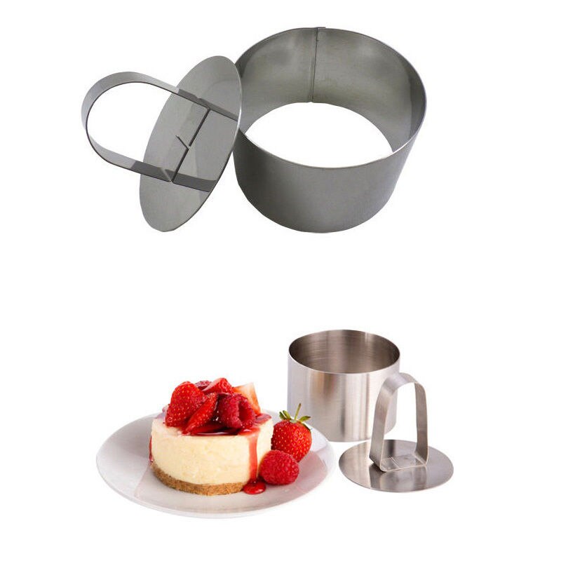 Form sallad kök bakeware gör-det-själv bakverk verktyg rostfritt stål cupcake form sallad dessert form ringar för sallader form: B