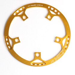 Litepro 130mm bcd kedjekrans i aluminiumlegering 45t-58t hopfällbar cykelskiva med skydd ultralätta cykeldelar: 47t guld