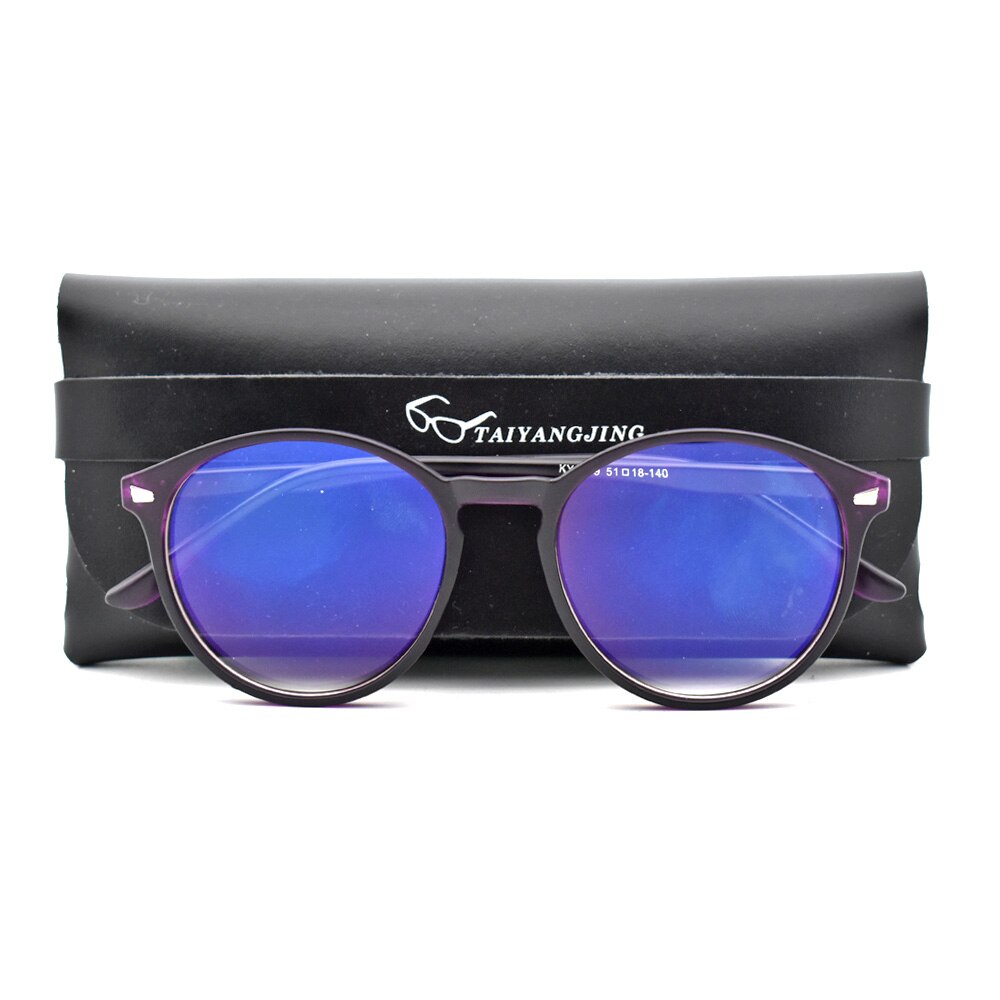unisexe Vintage rond Anti rayons bleus ordinateur lunettes femmes cadre lunettes de jeu hommes Anti yeux vue lunettes avec étui