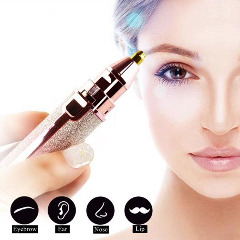 Wenkbrauwtrimmer elektrisch stervormig epilator gezicht neus lip scheerapparaat scheermes mini draagbare ontharing vrouwen schoonheidsverzorging trimmer