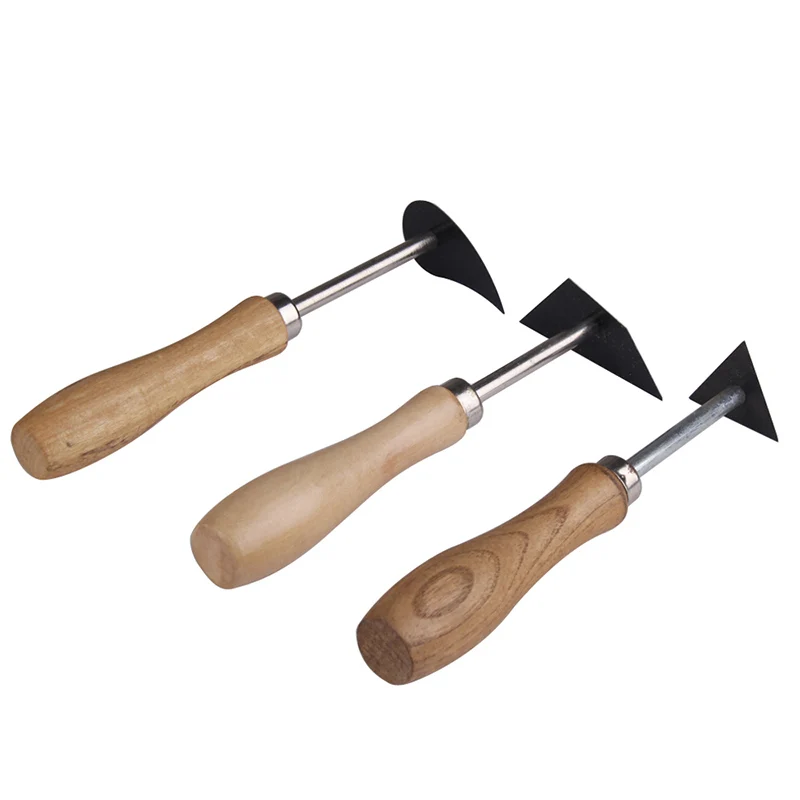 3pcs Tungsten Steel Pottery Tools Clay Fettling Knife with Wood Handle Pottery &amp; Ceramics Tools Set