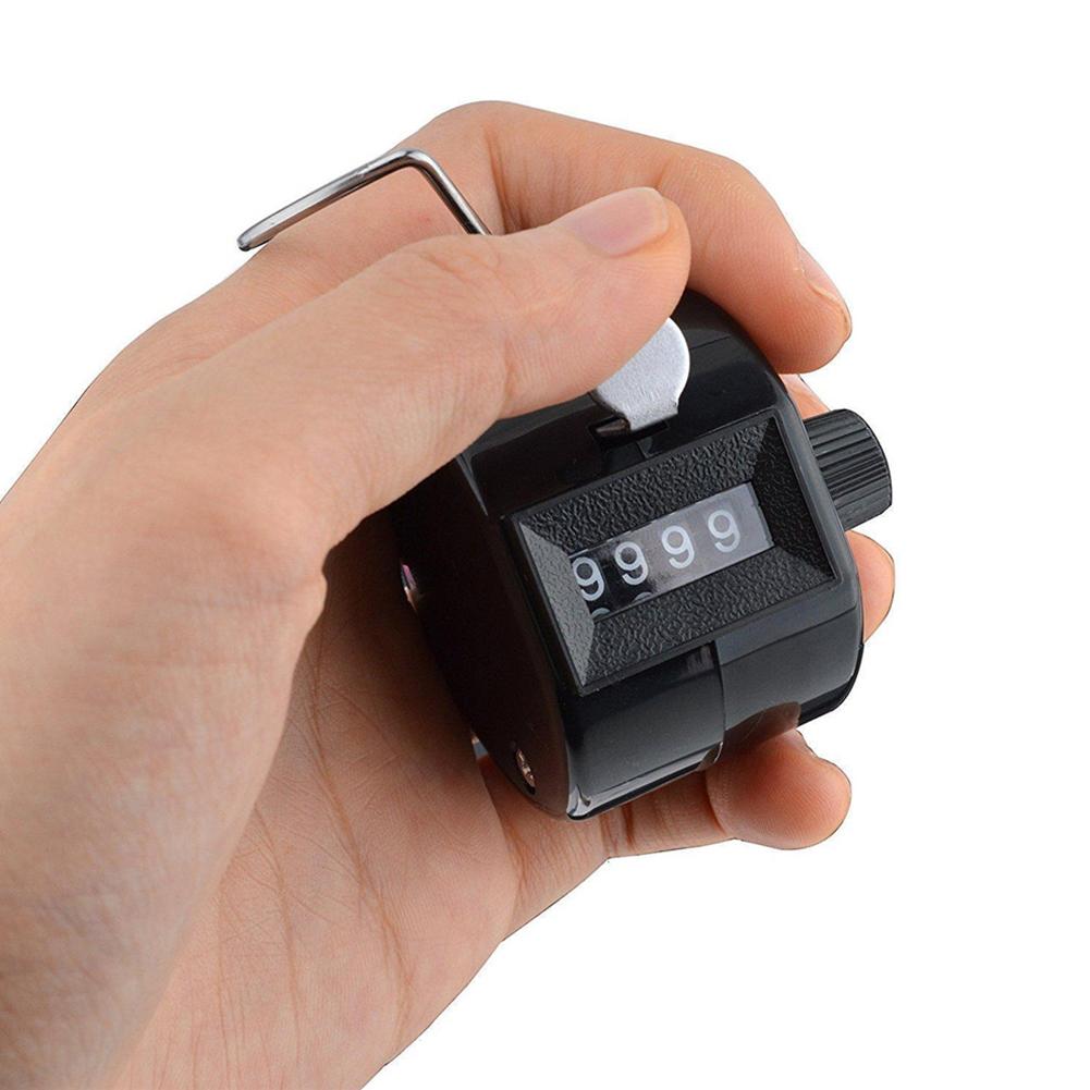Tragbare 4 Ziffer Zähler Manuelle Mechanische klick Hand übereinstimmen Zähler Clicker Werkzeug 0000 zu 9999 Contador Werkzeuge