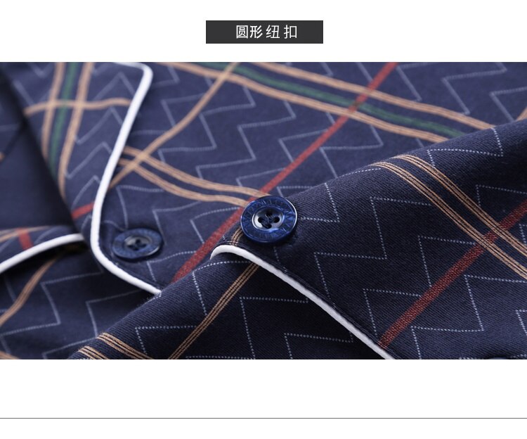 Herr mjuk 100%  bomull pyjamas set pyjamas set manlig sovkläder set loungewear l xl xxl xxxl