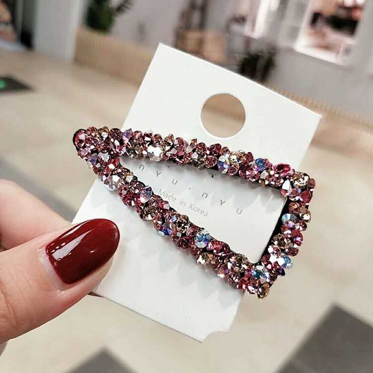 Meisjeshaarklauw geometrische imitatieparel haarspeld krab retro hartvormige kristallen haarspeldjes haaraccessoires voor vrouwen