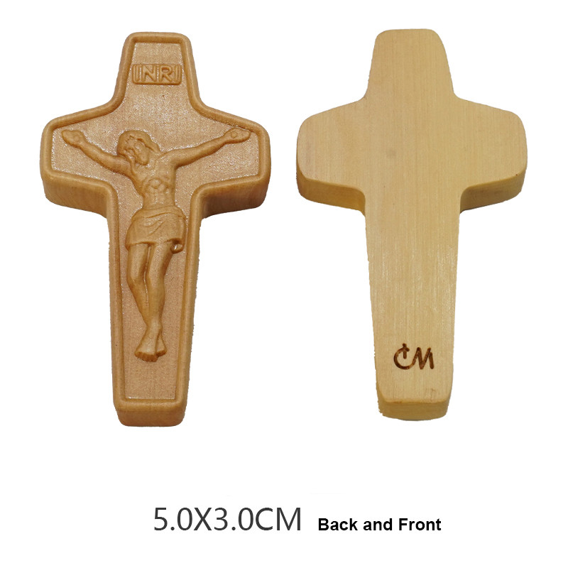 Sandelhout Cross Rosarios Catolicos Accessoires Christian Mini Hout Cross Hanger Crucifixo Religieuze Sieraden: 234-7