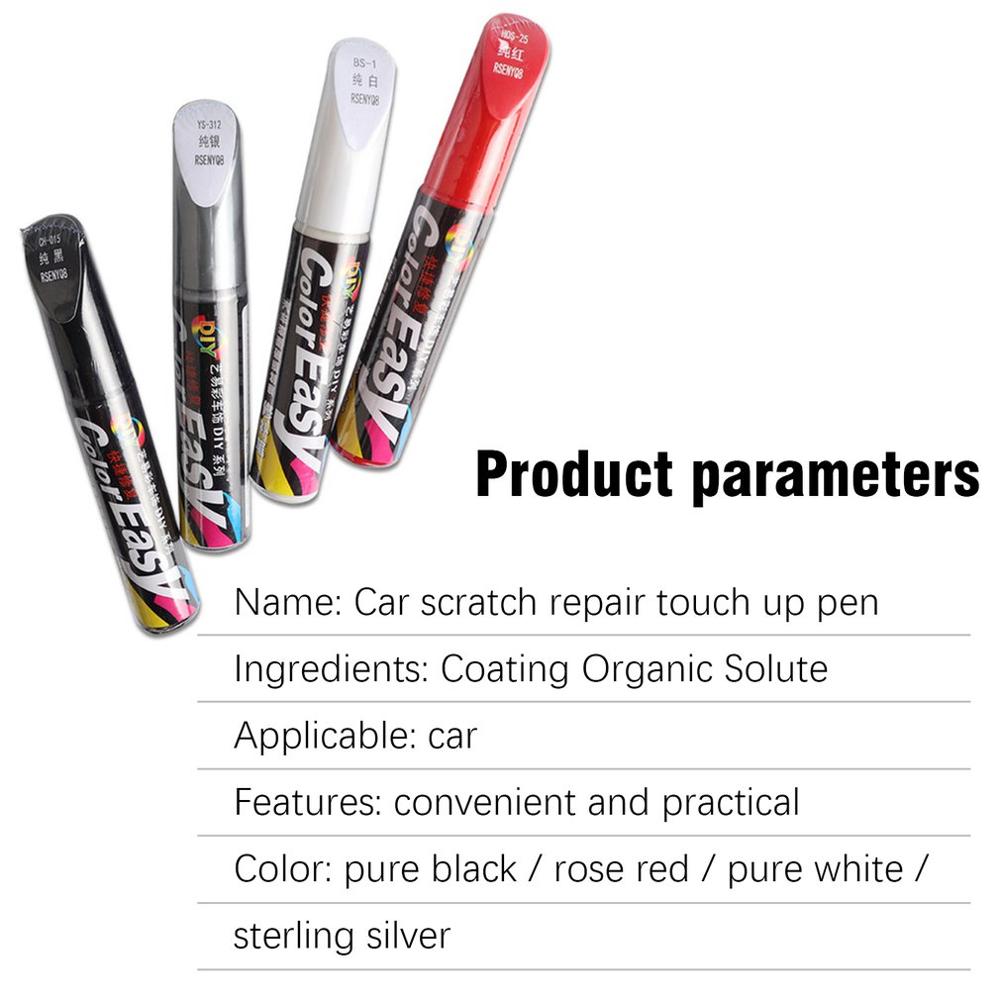 Bil special touch up penna pärlvit röd svart silver billack yta för att repa reparation lack reparation skönhetsverktyg