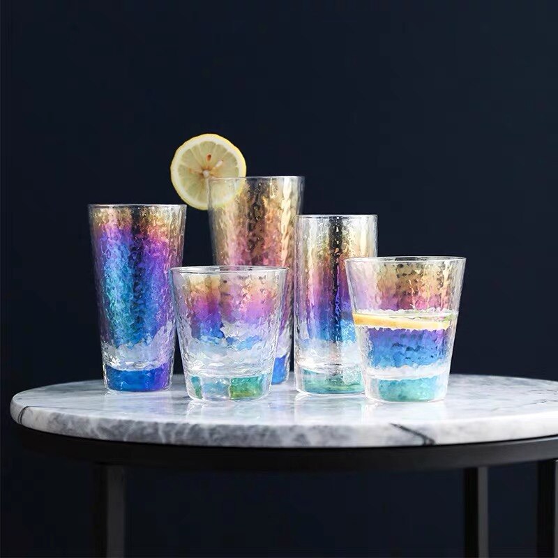 1 stuk Regenboog Glas Mok Stemless Drinken Glazen Cup Voor