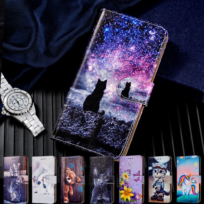 For Samsung A10 Case On Samsung A10 SM-A105FD Case Leather Wallet Book Flip Case For Samsung Galaxy A10 A 10 A105 Cover