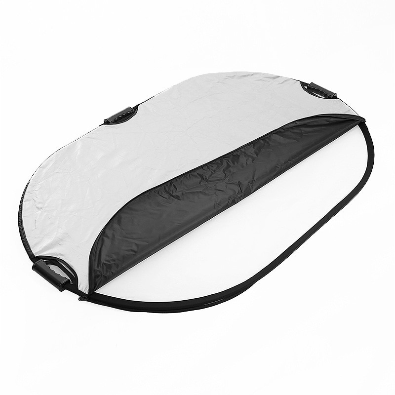 5 in 1 80 x 120cm studio foto bærbar reflektor fotografering udendørs håndtag rund sammenklappelig multi-disc oval reflektor 31 " *47 "