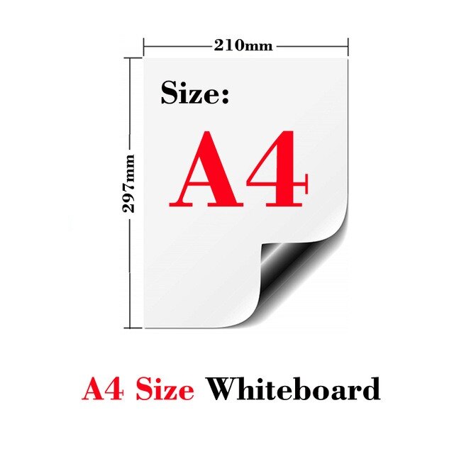 Magnetisch whiteboard  a4 zacht magnetisch bord droog uitwisbaar teken- en opnamebord voor koelkast koelkast met gratis: A4
