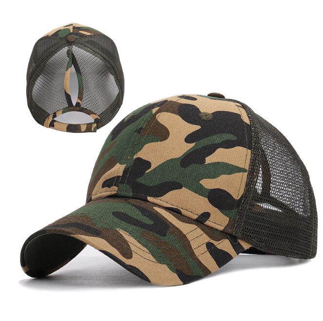 Gorra de béisbol para deportes al aire libre, gorra con apertura trasera superior, estilo Polo de camuflaje, gorros para mujer, gorro de Hip Hop: type15