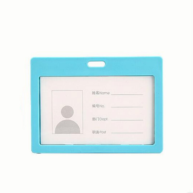 54*90mm Horizontal Work ID Card Holder for Company Staff Factory Workers Pass Bus Card Cover Case Employee Badge Holder
