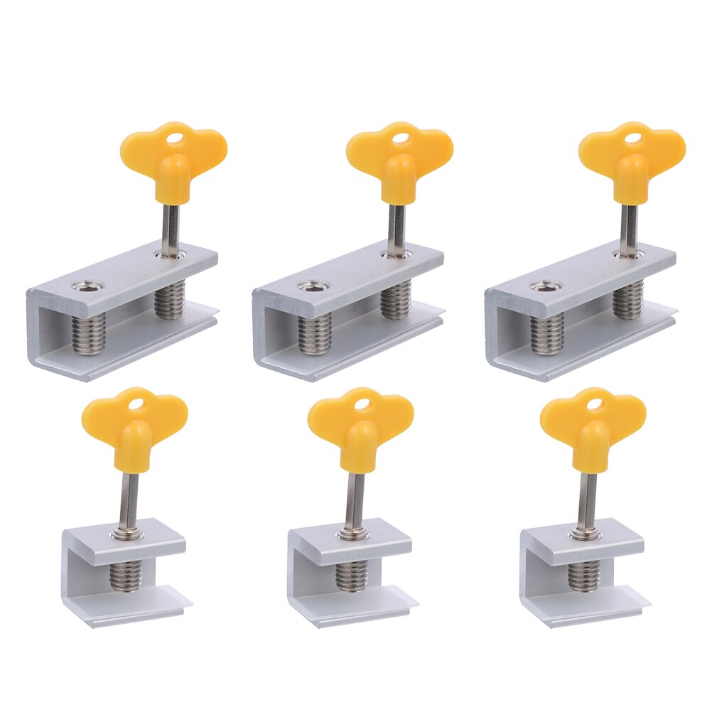 6pcs Adjustable Sliding Window Locks Aluminum Alloy Window Locks with Key
