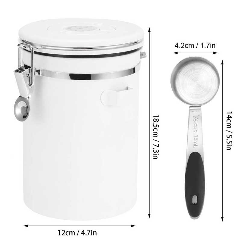 Boîte d'étanchéité 304 en acier inoxydable fiable anti-corrosion étanche à l'air conteneur de café étanchéité boîte de stockage Relatives