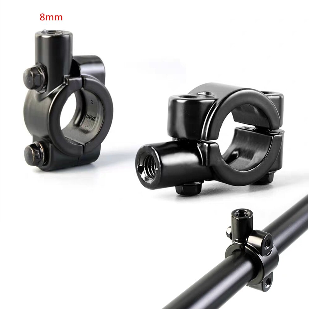 1 set (sinistra destra) 8mm 7/8 &quot;22mm specchi manubrio in alluminio adattatore morsetto compatibile con atv o qualsiasi doppio sport