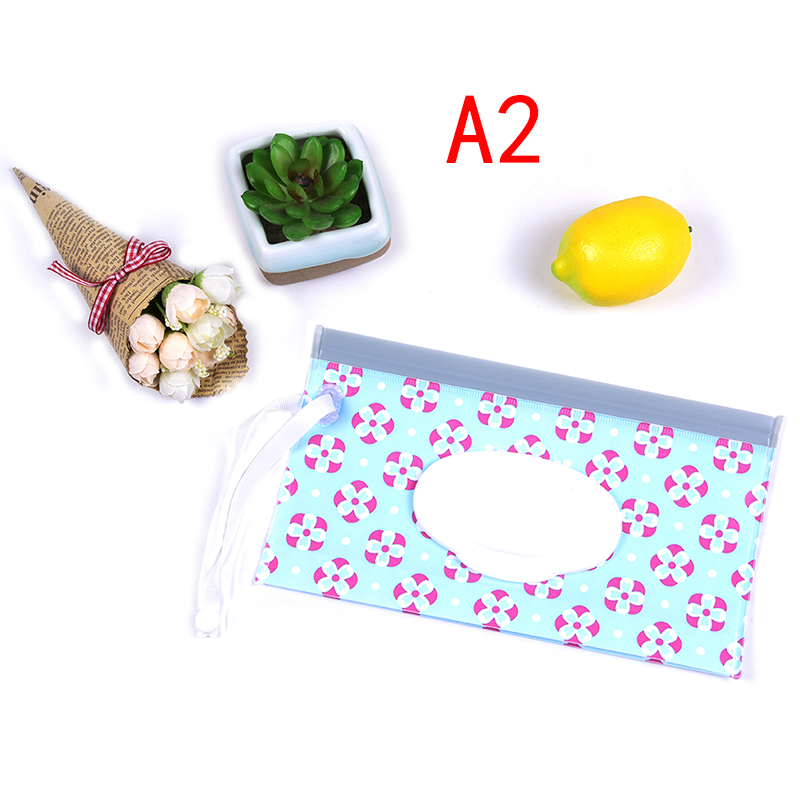 1pc miljövänliga babyservetter box våtservetter box rengöringsservetter bärväska clamshell snäpprem tork container fodral: A2