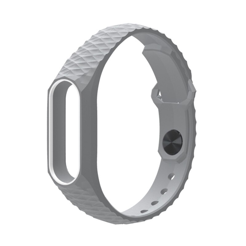 Mi banen mi band 2 band voor Xiao mi Mi band 2 band aurora Siliconen polsband Voor Mi Band 2 armband Vervanging Polsbandjes: gray and white