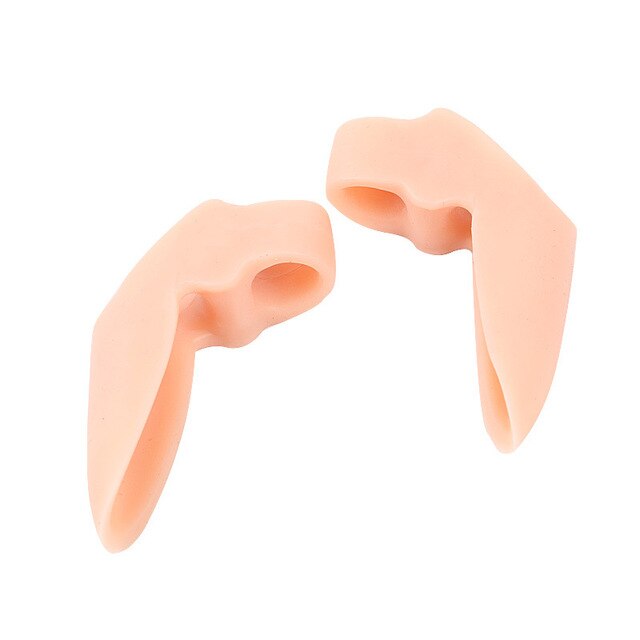 Correcteur d'hallux Valgus en Silicone, 2 paires, correcteur d'oignon du pouce, orthèses de pédicure, séparateurs d'anneaux d'orteils, protection des pieds: Skin Color