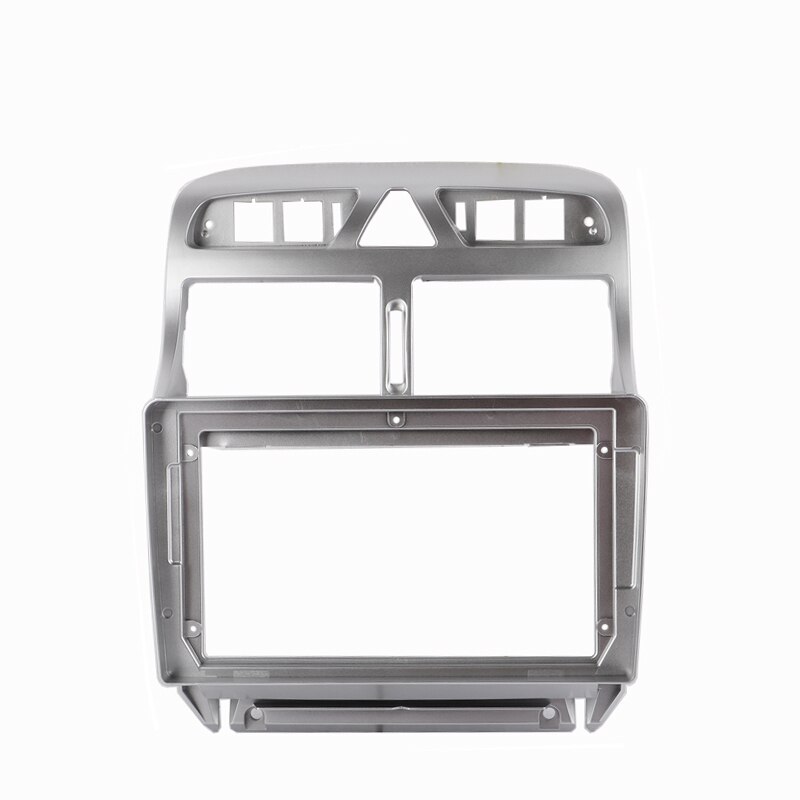 Dobbel din abs plast trim fascia ramme for peugeot 307 refit 9 tommers bil android radio navigator dvd montering dashbord