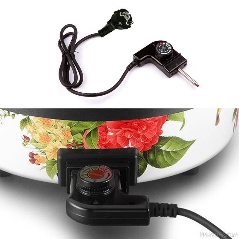 Cable de alimentación ajustable con regulador automático para horno eléctrico, enchufe de clavija para olla de calefacción eléctrica, US/UK/SA/EU/CN, M25 21: EU Plug