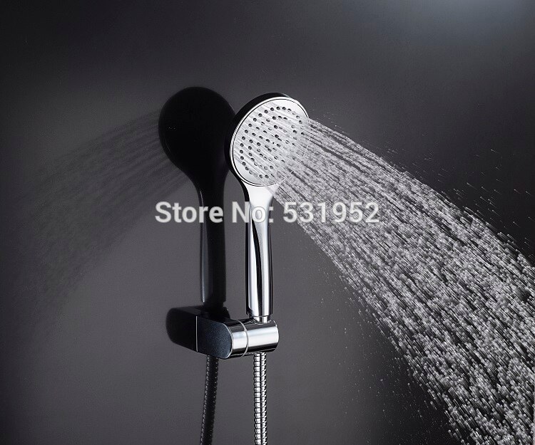 Handheld Shower Head Universal Components ABS Material with Chrome Finish Water-saving Air-injection Technology