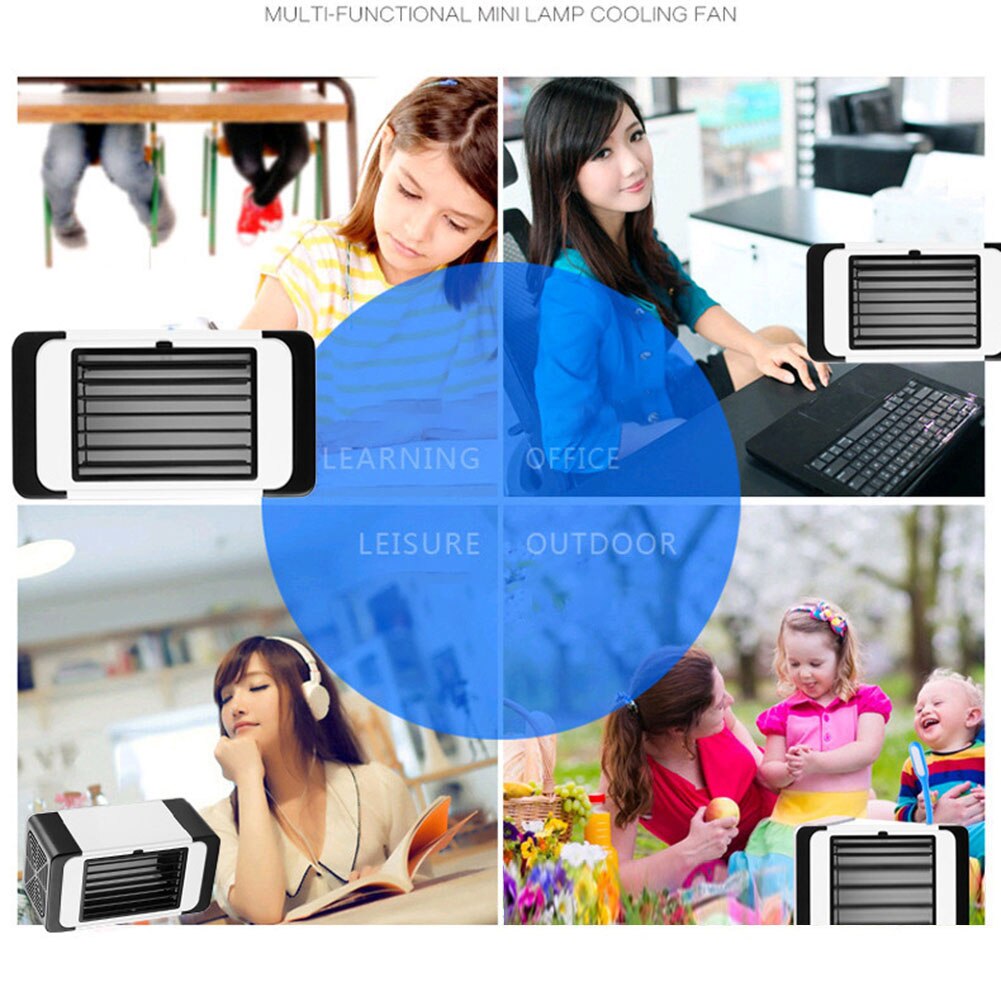 5W Summer Portable USB Mini Air Conditioner Summer Cooling Fan for Home Office Cooler ABS + PP Air Cooler Fast Cooling USB DC