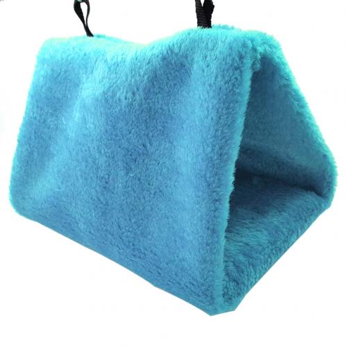 Bird Parrot Triangle Shape Cage House Hanging Nest Bed Hammock Warm Pet Supplies: Blue / S