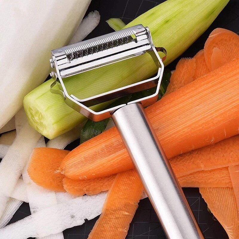 Éplucheur multifonctionnel pour carottes, pommes de terre, zesteurs, éplucheur de légumes, râpe en acier inoxydable,