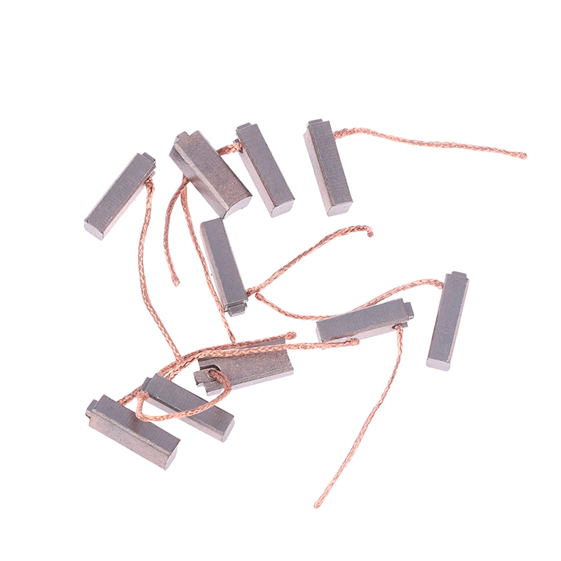 10 Stuks 5*7*19Mm Elektrische Generator Koolborstels Auto Dynamo Elektrisch Gereedschap Auto Regelaar Laag Koper