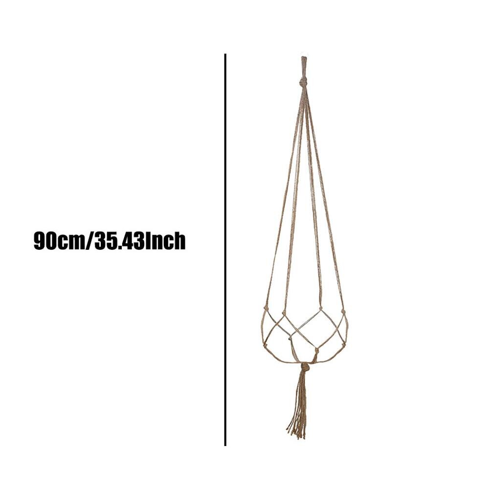 2pcs Hanging Basket Handmade Flower Pot Holder Wall Decoration Patio Knitted Rope Garden DIY Craft Plant Hanger Indoor Decor CD