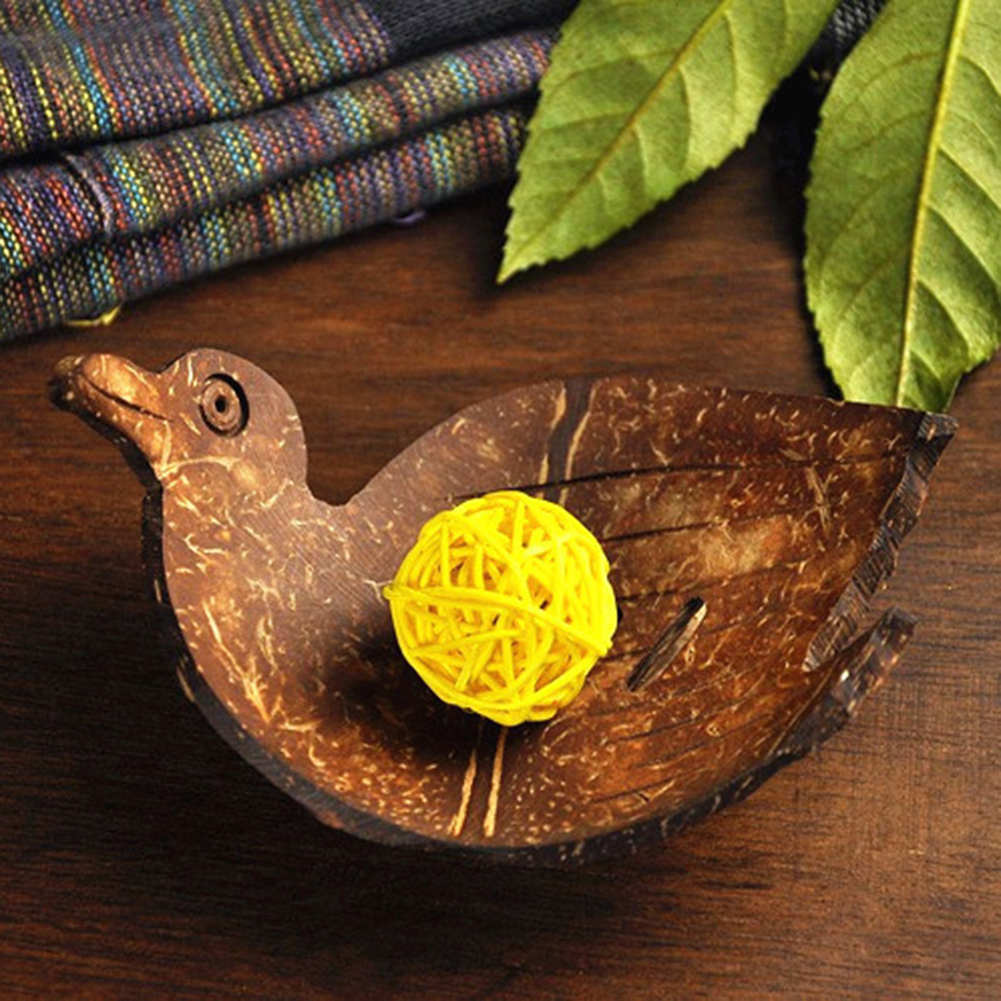 Soap Dish Handmade Coconut Husk Soap Dish Case Holder Wash Shower Soap Holder Kitchen Bathroom Soap Drain Tray for Home