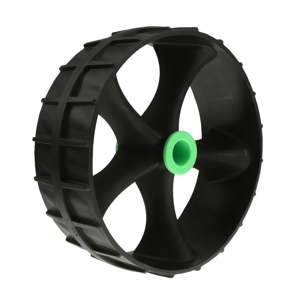 1 stk 25.2cm kajakvogn hjul pa jon båd kano transportør dolly trailer vogn vogn kajak værktøj sort