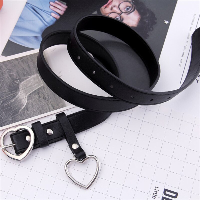 Mode Jeans Jurk Riem Gesp Diamant Driehoek Meisje Riem vrouwen PU Leer Legering Hart Riem Wilde Pin Gesp Met ringen