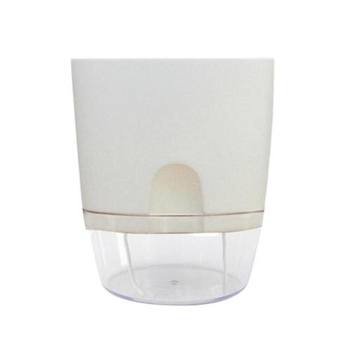 Clear Automatic Water Absorption Self Watering Hydroponic Flower Pot Planter Home Office Decorative: White / XS