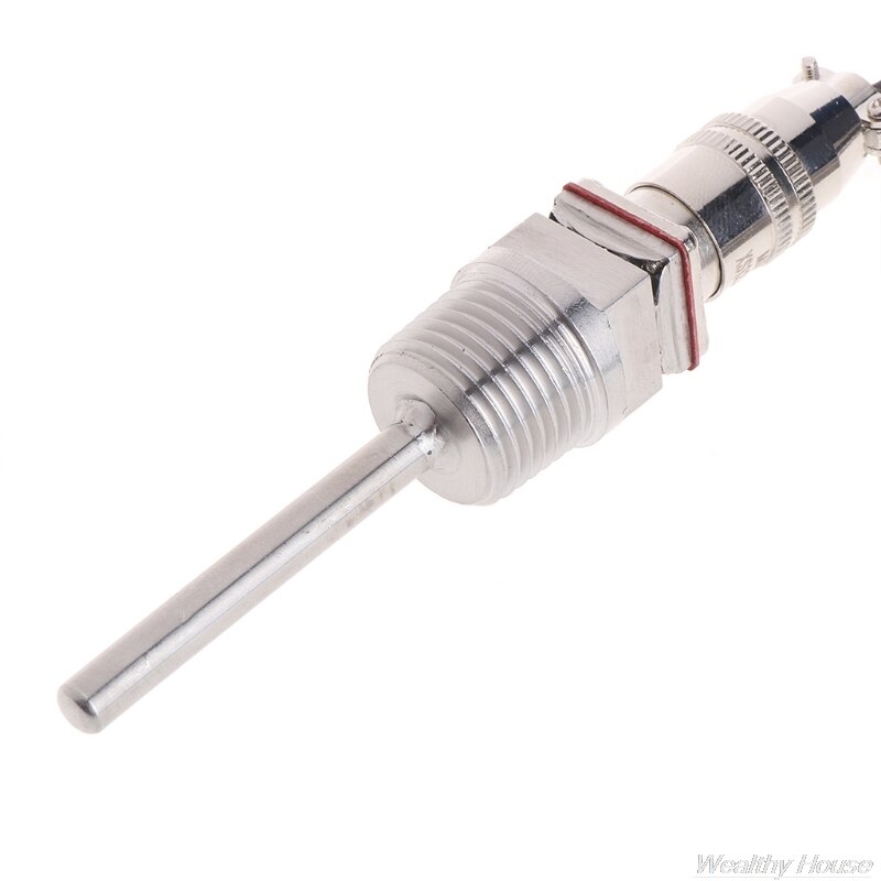 RTD Pt100 Temperature Sensor Probe L 5cm 1/2" NPT Thread w/ Detachable Connector D22 20
