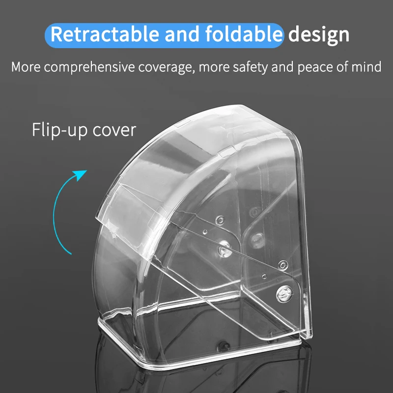 CACAZI Outdoor-Türklingelknopf, wasserdichte Abdeckung, kabelloser Ring-Gong-Knopf, PC, transparenter Regenschutz für Zuhause, Gehäuse, Schutzknopf