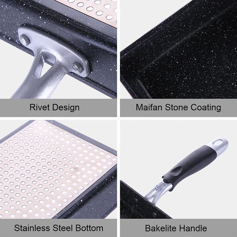Japanse Omelet Pan Anti-aanbak Pan Vierkante Ei Koekenpan Voor Pannenkoeken Ontbijt Kookgerei Koken Tool