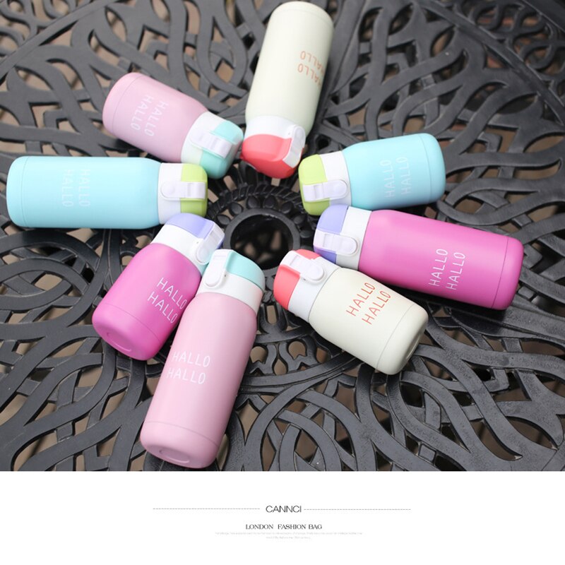 Macaron Mini Thermos Kids Cup Stainless Steel Bottle Thermos Vacuum Cup Coffee Cups Thermos Kids Belly Cup School Thermal Bottle