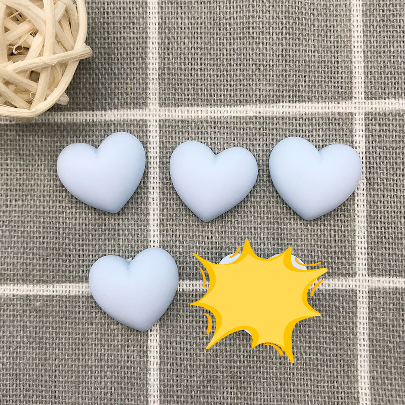 6Pcs Solid-Kleur Liefde-Vormige Hars Koelkast Magneten Leuke Magneet Koelkast Magneten Thuis Ornamenten: Blue 5pcs