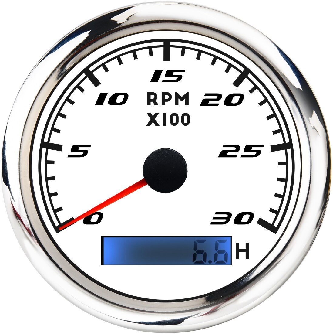 85mm marin varvräknare med lcd timräknare 3000,4000,6000,7000,8000 rpm bilbåtsvarvmätare med röd bakgrundsbelysning 12v/24v: Ws 3000 varv / min