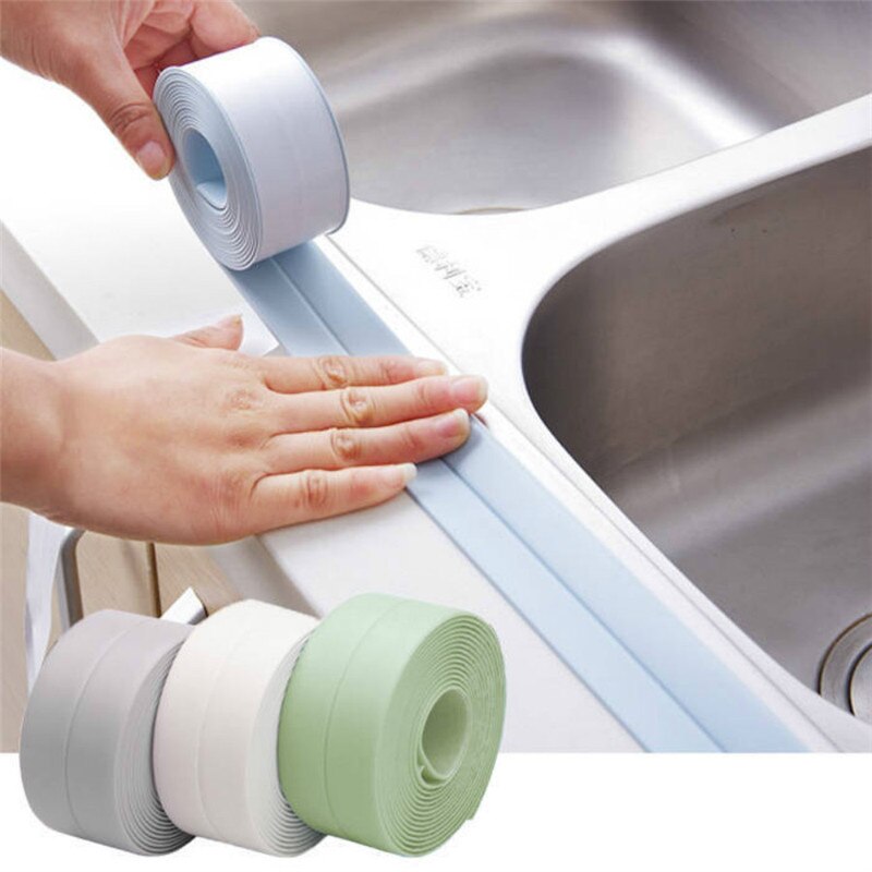 Fregadero de Cocina impermeable moho fuerte autoadhesivo cinta transparente bao crevicio tira autoadhesiva piscina Junta de Agua