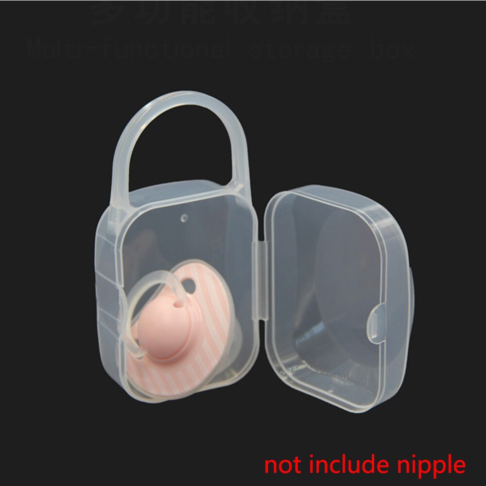 1PC Baby Transparent Pacifier Box PP Wide Mouth Nipple Box Portable Dust Safe Holder Pacifier Storage Box