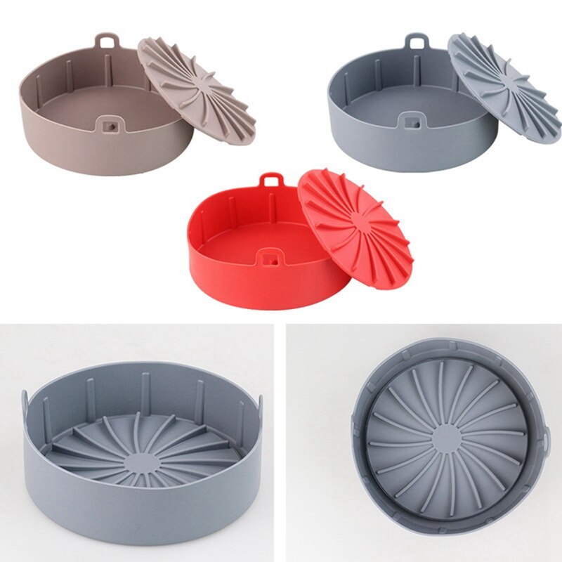 Juego de accesorios de silicona para freidora de aire, alfombrilla de cesta de silicona para freidora de aire con Mini guantes de silicona para horno