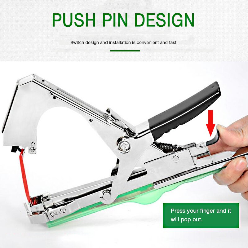 Plant Strapping Machine Plant Tape Tool Packing Vegetable Stalk Branch Hand Strapping Machine With 10/15 Tape Rolls Garden Tools