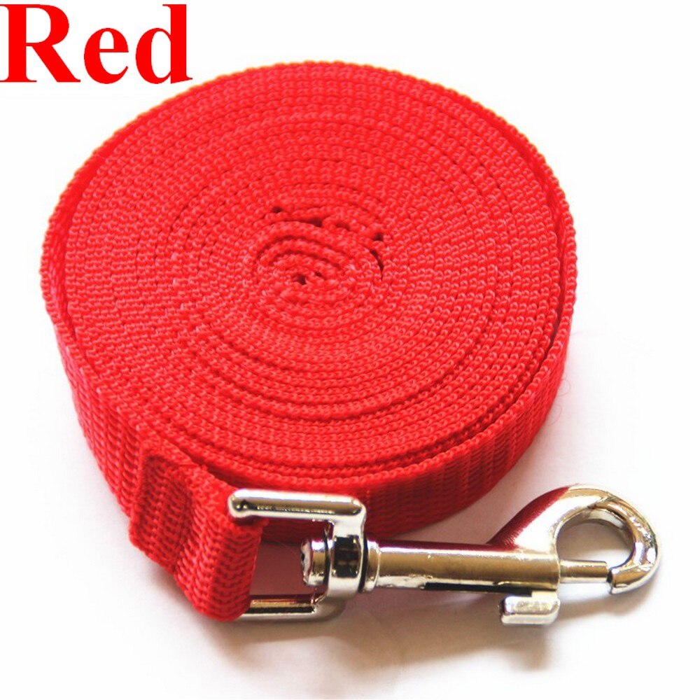 Extend Long Dog Leash Pet Leash Puppy Pet Training Lead Nylon Rope 6ft 10ft 14ft 20ft 30ft: Red / 20ft 6m