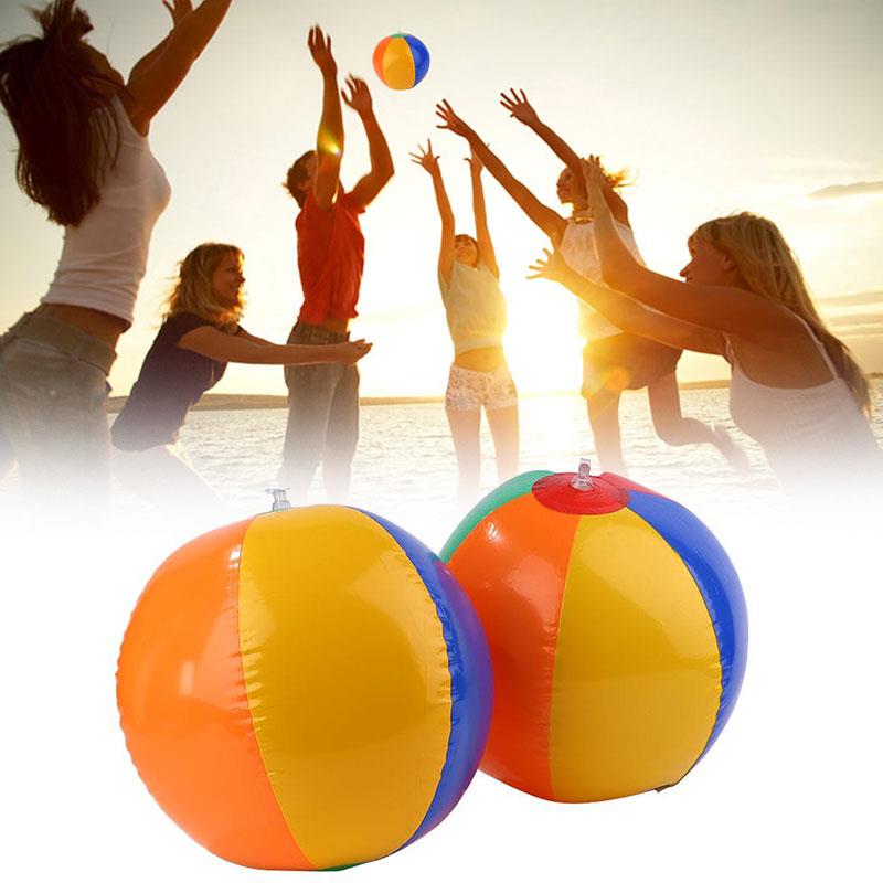 Beach Ball Balloons Inflatable Swim Outdoor Sport Colors 23cm Toy Kids